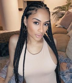 Stunning 2024 Funali Braids with Knotless Designs for Fashion Trailblazers Knotless Ideas, Medium Fulani Braids, Zig Zag Cornrows, Vibrant Fashion, Big Box Braids, Big Box Braids Hairstyles, The Cosmopolitan