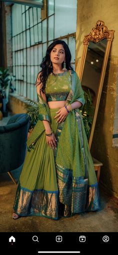 Lanhaga Designs, Lehenga Design From Silk Saree, Pattu Saree Lehanga Design, Lengha Design From Saree, Latest Simple Lehanga Design, Half Saree Different Styles, Sarees Gowns Design, Silk Saree Lehnga Design, Saree Into Lehenga Designs