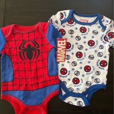 Brand New Spider-Man Onesies (0-3 Months) Baby Boy Necessities, Spider Man Nursery, Sanrio Baby Stuff, Cute Baby Outfits For Boys, Newborn Baby Outfits Boy, Vintage Boy Clothes, Baby Boy Things, Cute Baby Clothes For Boys, Baby Stuff Must Have