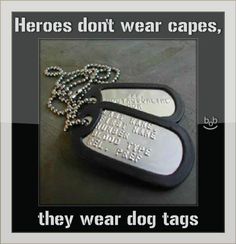 two dog tags with chains attached to them