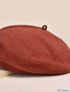 OrcaJump - Womens Linen Mesh Beret Hat - Autumn/Winter Breathable Sunscreen Protection One Size Solid Color Hat For Fall, Casual Flat Cap Beret For Fall, Casual Beret Flat Cap For Fall, Casual Fall Beret For Outdoors, Casual Fall Beret For Outdoor, Brown Winter Beret For Outdoor, Fall Outdoor Beret Cap, Casual Adjustable Solid Color Beret, Casual Adjustable Beret