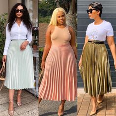 Long Pleated Skirts, Long Pleated Skirt, Pleated Skirt Outfit, Makeup Simple, Chic Dress Classy, Long Skirt Outfits, Pleated Long Skirt, Pleated Skirts