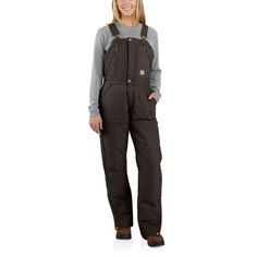 Women's Loose Fit Washed Duck Insulated Biberall - 3 Warmest Rating | Women's Cold Weather Gear | Carhartt Upstate Outfits, Overalls Loose, Layering Essentials, Womens Cowgirl Boots, Xmas 2024, Fall Layering, Carhartt Womens, Carhartt Women, Winter Gear