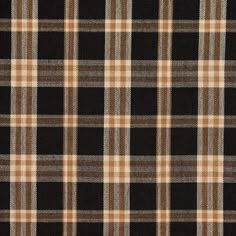 a black and tan plaid fabric