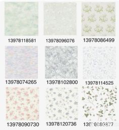 the different types of wallpapers are shown in various colors and sizes, including white