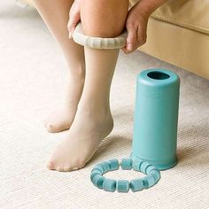 EasyRoll Stocking Donner - those compression stockings are so hard to put on! Possible solution? Adaptive Devices, Adaptive Tools, Occupational Therapy Assistant, Occupational Therapy Activities, Adaptive Equipment, Activities Of Daily Living, Assistive Devices, Hand Therapy, Assistive Technology