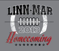 the logo for linn - mar's upcoming home coming event, which is set to be held in march