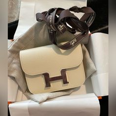 Brand New Complete Inclusion Nata Is Difficult To Get In Hermes Store Hermes Handbags Constance, Hermes Constance Slim, Hermes Store, Hermes Constance, Hermes Bags, Limited Time, Color White, Bag Lady, Wallet