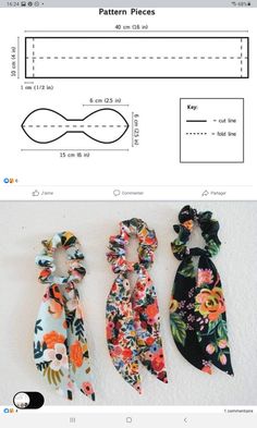 three different types of hair ties are shown on the page, and one has an image of