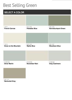 the best selling green paint colors