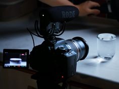 a video camera sitting on top of a table