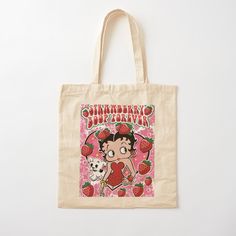 100% cotton reusable shopping carry bag with digital print on one side. strawberry betty boop poster, Betty Boop Sassy, Betty Boop Throw Blanket, Betty Boop Doodles Betty Boop Posters, Retro Vector, Carry On Bag, Betty Boop, Cotton Tote Bags, Bag Sale, Throw Blanket, Doodles, Tote Bag