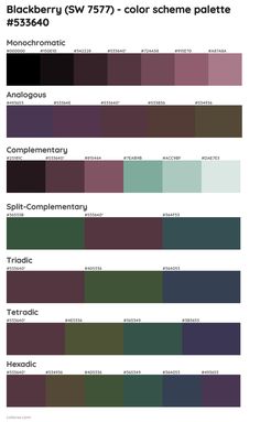 the color scheme for blackberries and other colors