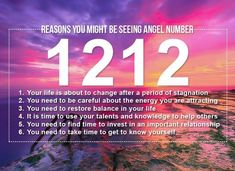 a poster with the words 12 reasons you might be seeing angel number 1212