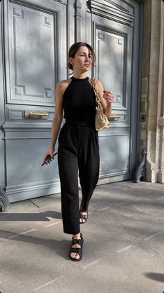 Black Summer Outfits, How To Have Style, Summer Outfit Ideas, Jumpsuit Elegant, Elegante Casual, Ideas Outfit, Looks Street Style, Looks Black