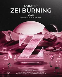 an event poster for the zei burning festival