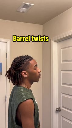 Men’s Barrel Twist, Barrel Braids Men, Barrel Loc Styles Men, Men’s Retwist Styles, Barrel Locs Men, Starter Locs Barrel Twist Men, Half Up Half Down Barrel Twist Locs Men, Random Part Locs, Barrel Locs Dreads Men