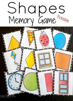 these shapes memory game is perfect for kids to use