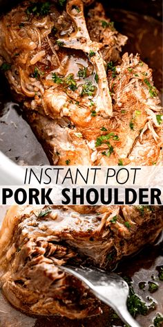 instant pot pork shoulder roast in the slow cooker