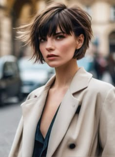 Bob Haircut Angled, Layered Ear Length Hair, Short Hair For Small Face, Short Straight Bob Haircut, Short Haircuts For Women Brown Hair, Flight Attendant Short Hair, Short Bob With Bangs And Layers, Short Hair That Makes You Look Younger, French Bob With Bangs 2023