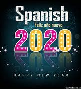 spanish new year's card with the number 2020 and fireworks in the sky, on a black background