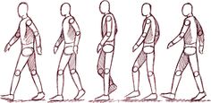 an image of a man's body in different positions and sizes, with the outlines