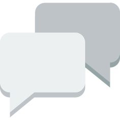 two gray speech bubbles with one white bubble and the other light grey, on a white background