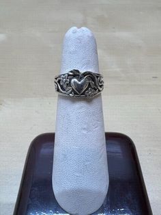 Vintage Heart Ring For Promise, Cool Silver Jewelry, Vintage Adjustable Heart Ring For Anniversary, Adjustable Vintage Heart Ring For Anniversary, James Avery Jewelry Rings, Vintage 925 Stamped Heart Ring For Anniversary, Vintage Sterling Silver Heart Promise Ring, Vintage Heart Ring Stamped 925, Vintage 925 Stamped Heart Ring