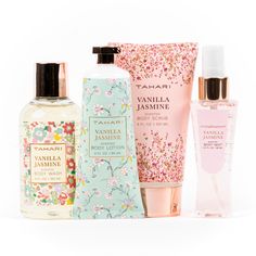 PRICES MAY VARY. Enchanting Aromas: Immerse yourself in the captivating scents of Tahari Floral Spa Gift Set, featuring the delightful fusion of vanilla and jasmine. Experience a soothing and rejuvenating spa-like atmosphere in the comfort of your own home. Complete Body Care Kit: Elevate your self-care routine with our comprehensive bath kit for women. This set includes a 60ml body lotion, 150ml body wash, 120ml body scrub, and a 65ml body mist, providing you with all the essentials for a pampe Best Body Care Combo, Self Care Essentials, Decoupage Jewelry, Decoupage Jewelry Box, Bath Kit, Women Birthday Gifts, Lotion Gift, Spa Gift Set, Gifts Set