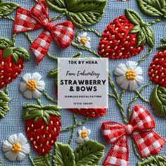 the strawberry and bows pattern is featured in this book