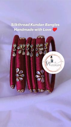 Silk Thread Earrings, Earrings Diy Handmade, Thread Bangles Design, Bangles Diy, Handmade Rakhi, Rakhi Design