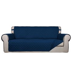 PRICES MAY VARY. Microfiber,polyester SUPER DURABLE 3-LAYERS QUILTED FABRIC: Quilted from tear-resistant Microfiber fabric (polyester composition), this durable sofa furniture cover is composed of 3 layers with thick poly foam filling for extra comfort & softness. Our couch slipcovers are designed and ready-made to fit a variety of sofa sizes with seat width up to 66" MAKE OVER YOUR OLD SOFA OR PROTECT YOUR NEW ONE: PureFit Water Resistant sofa furniture protectors not only protects your sofa fu Washable Couch, Sofa Navy, Navy Blue Sofa, Quilted Sofa, Oversized Furniture, Sofa Protector, Old Sofa, Pet Sofa, Slip Covers Couch