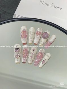 Really Cute Nails, Kawaii Nails, Pink Nail, Elegant Nails, Swag Nails, How To Do Nails, Stylish Nails, Spring Nails, Pink Nails