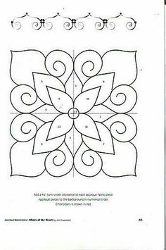 an image of a book with instructions on how to make a quilt pattern for a flower