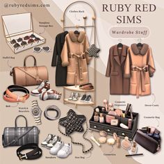 an image of the ruby red sims wardrobe stuff