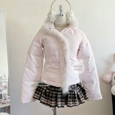 Himekaji Aesthetic, Clothes Acubi, Korean Winter Clothes, Winter Coquette Aesthetic, Coco Core, Coquette Aesthetic Clothes, Acubi Aesthetic