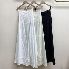 Top Rated Women 100% Cotton Full Slip Dress Long Camis Lace Full Slips Petticoat Sleepwear, Stunning Womens Dresses Slip Dress Lace, Cotton Night Dress, Women Cotton Dress, Loose Midi Dress, Cotton Slip, Lace Dress Vintage, Embroidery Floral, Streetwear Fashion Women, Midi Dress Summer