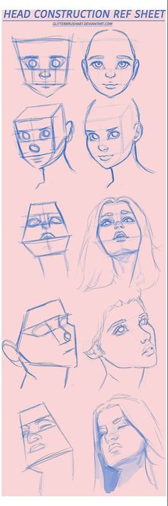 some drawings of people with different facial expressions