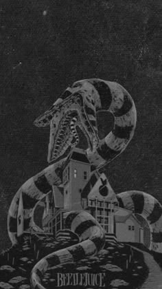 an image of a snake on top of a house with the words before it's dark