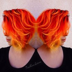 Orange And Red Hair, Orange Hair Bright, Orange And Yellow Hair, Fire Hair Color, Cheveux Oranges, Future Hairstyles, Character Hair, Hair Color Orange, Daisy Hair