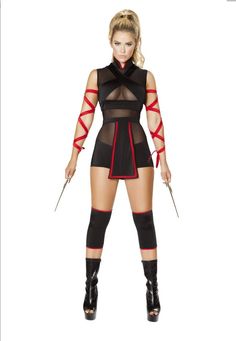 Hot Halloween Outfits, Warrior Costume, Spicy Lingerie, Effortless Outfit, Halloween Costume Outfits, Halloween Girl, Women's Costumes, Black Romper, Adult Costumes