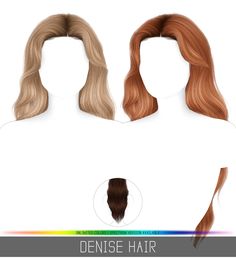 three different types of hair for females