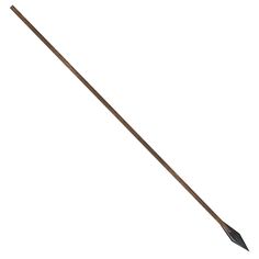 a long wooden stick with an arrow on it