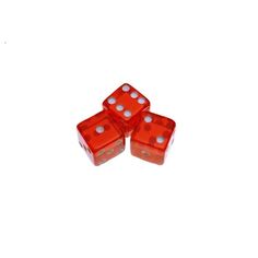 three red dices sitting on top of each other