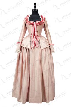 18th Century Dress Aesthetic, 1760s Dress, 1770s Dress, 1780s Dress, 1700 Dress, 1700s Dresses, Pink Dress Fashion, 1700 Fashion, Rococo Dress