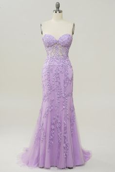 Prom 23, Sweep Train Prom Dress, Mermaid Sweetheart, Purple Prom, Strapless Prom Dress, Prom Dress Inspo, Prom Dresses With Pockets, Prom 2023, Dream Prom