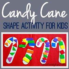 candy cane shape activity for kids to make