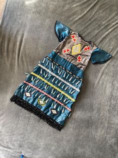 Vintage/slightly used   Adult sz S/M (guesstimating) Please refer to measurements pictured before purchasing  Pilamiya Native American Powwow, Powwow Regalia, Jingle Dress, Dress Handmade, Pow Wow, Blue Teal, Dress Clothes For Women, Halloween Shopping, Native American