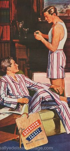 men 70s Boys, Man Moment, Pyjama Party, Architecture Tattoo, Retro Advertising, Vintage Americana, Two Men, Gay Art, Male Art