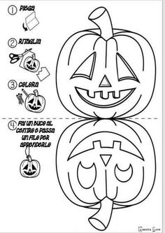 a pumpkin cut out with instructions to make it